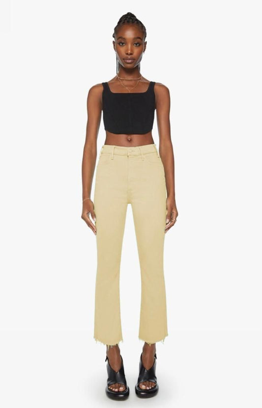 Mother Jeans The Hustler ankle fray golden