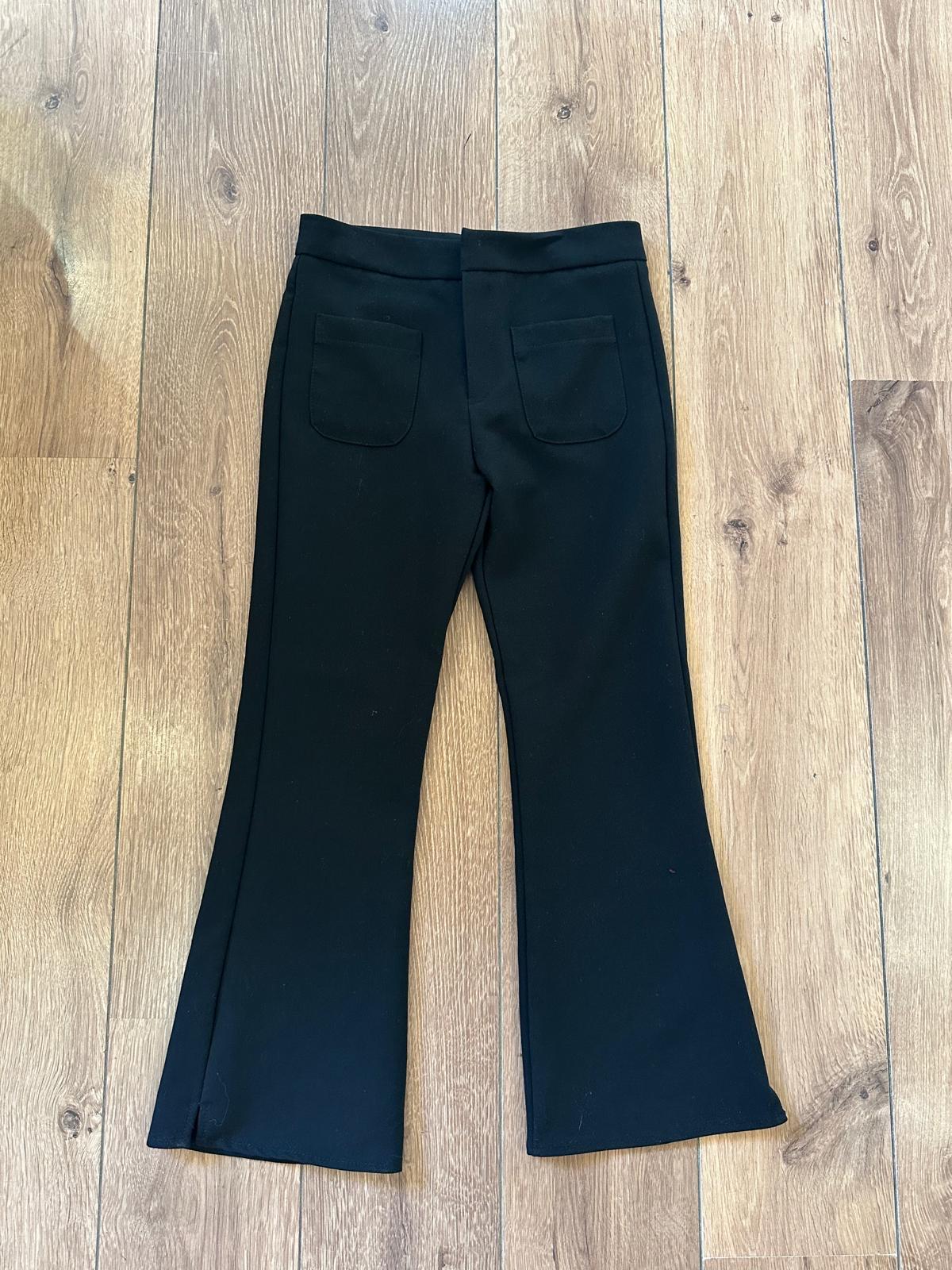 Zara Pantalón campana negro