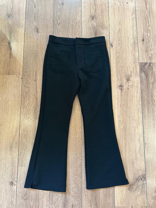 Zara Pantalón campana negro