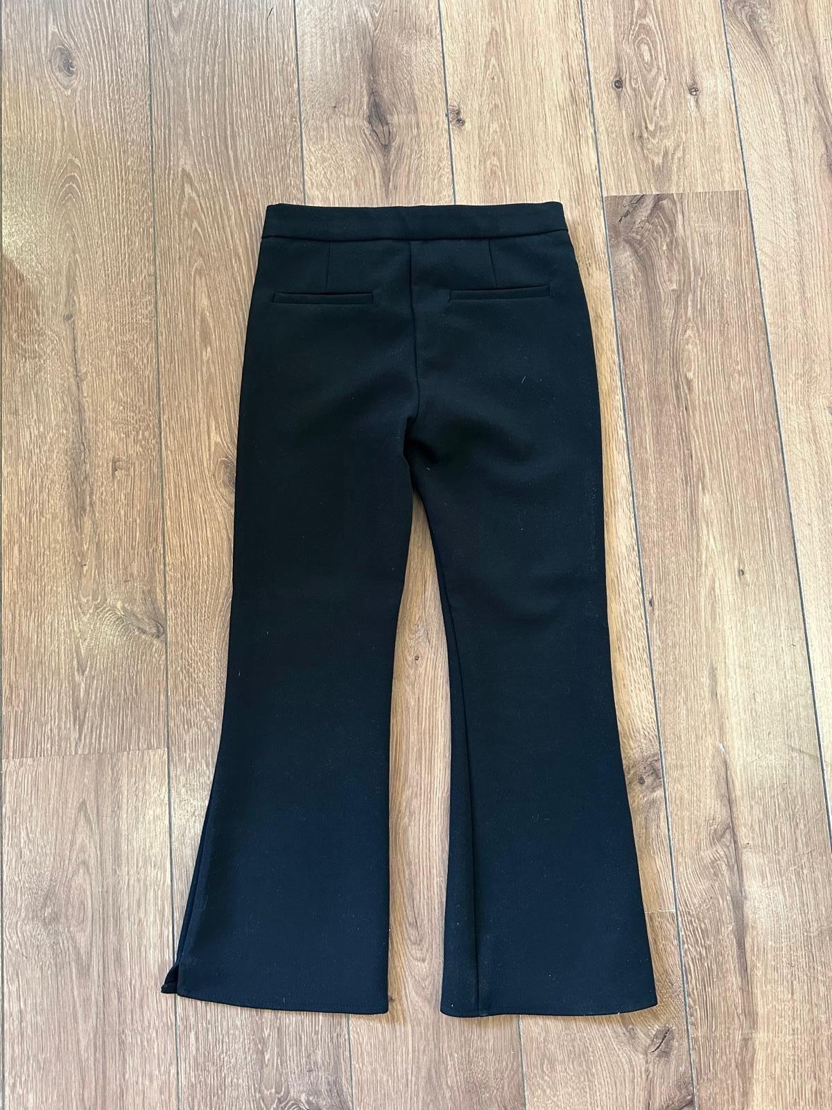 Zara Pantalón campana negro
