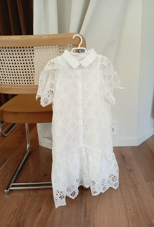 Zara Vestido Niña Bordado inglés