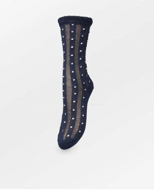 Beck Sondergaard  Calcetín.  Dottima Corta Sock  Navy Blazer
